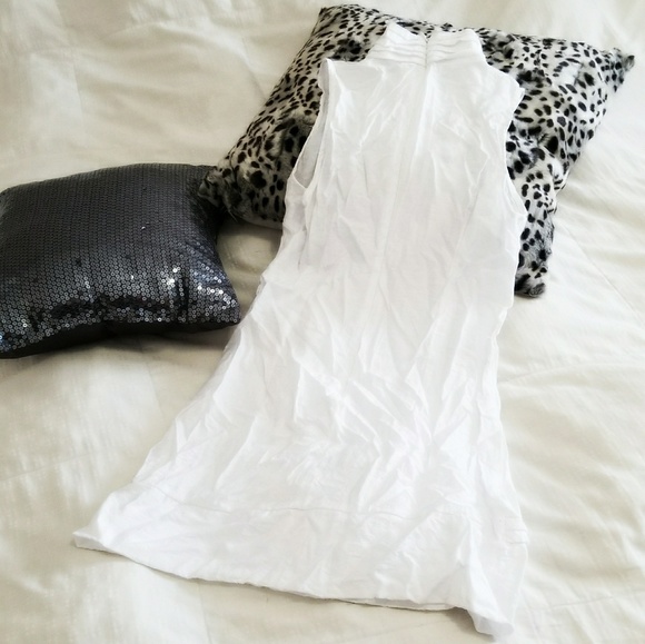 White Ruched Dress - Picture 2 of 3